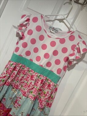 ADORABLE SWEETNESS Floral Polka Dot Kids Dress